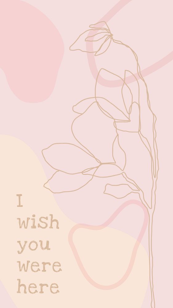 Love quote Instagram story template, pink aesthetic design