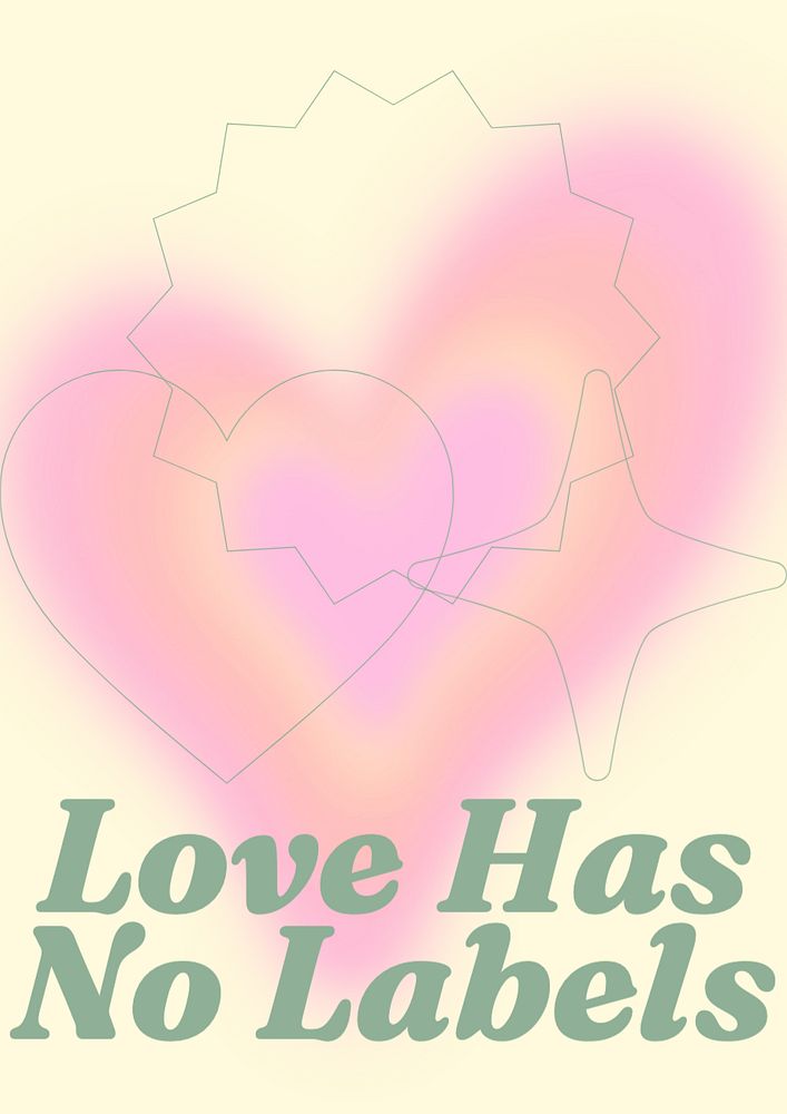 LGBT Love editable poster template, colorful design