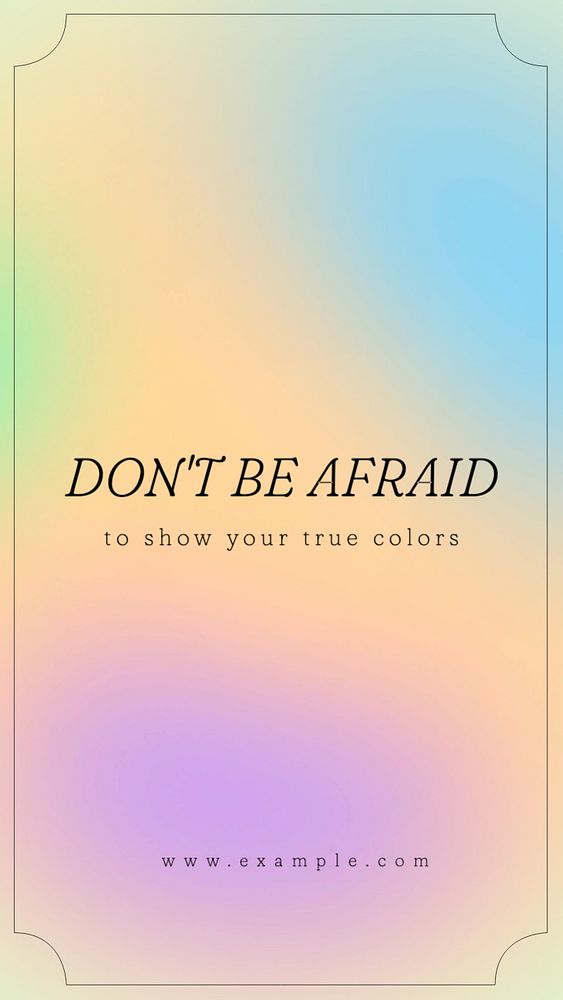 Be yourself Facebook story template, editable text