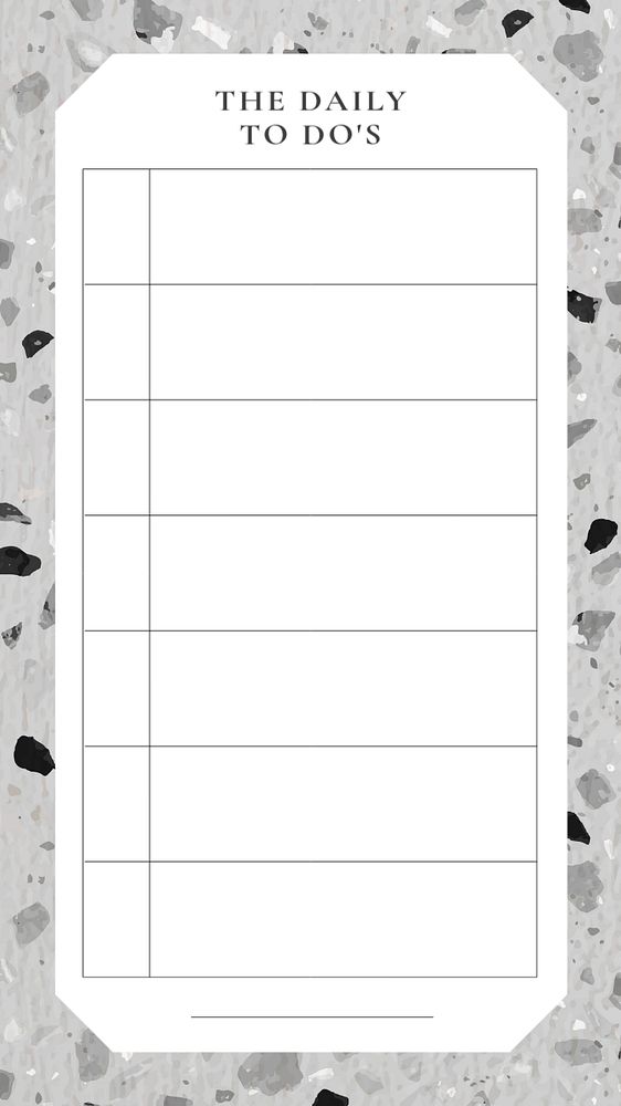 Daily planner Facebook story template, terrazzo design