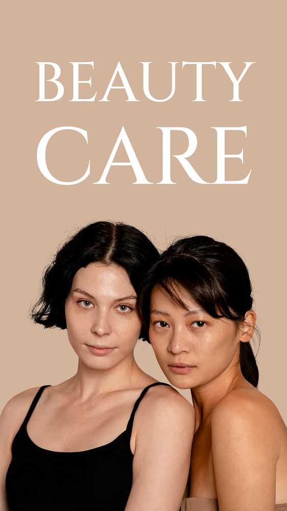 Beauty care Instagram story template, editable brown design