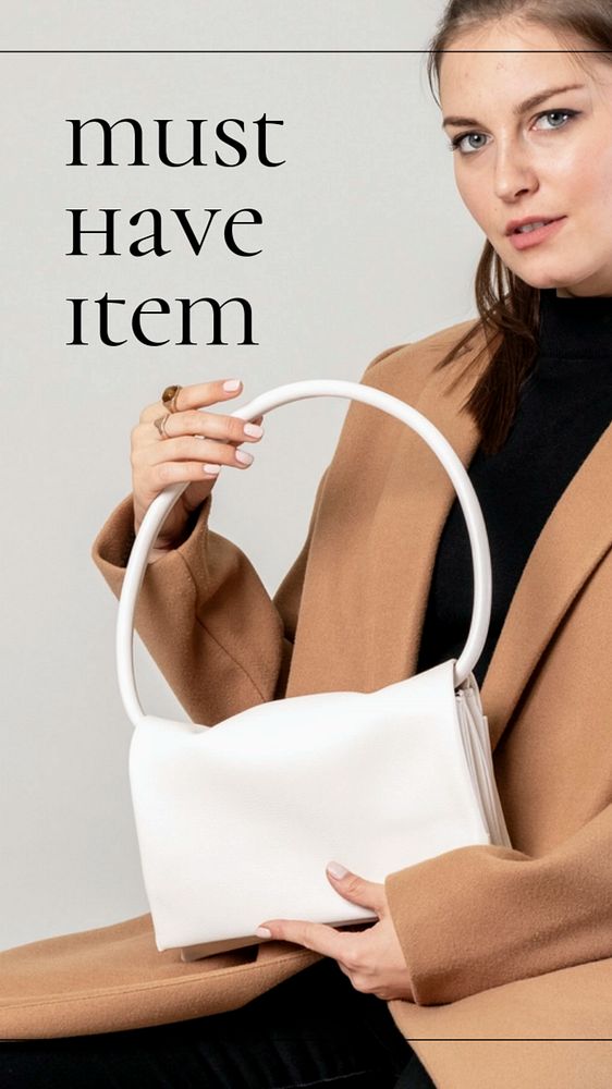 Women's fashion Facebook story template, editable brown design