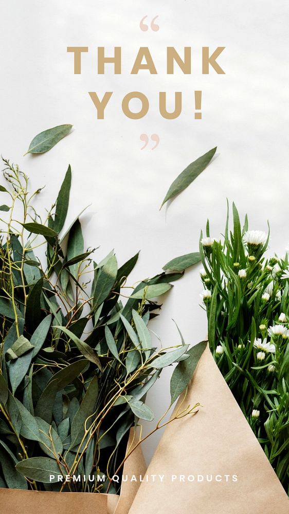 Thank you Instagram story template, minimal design