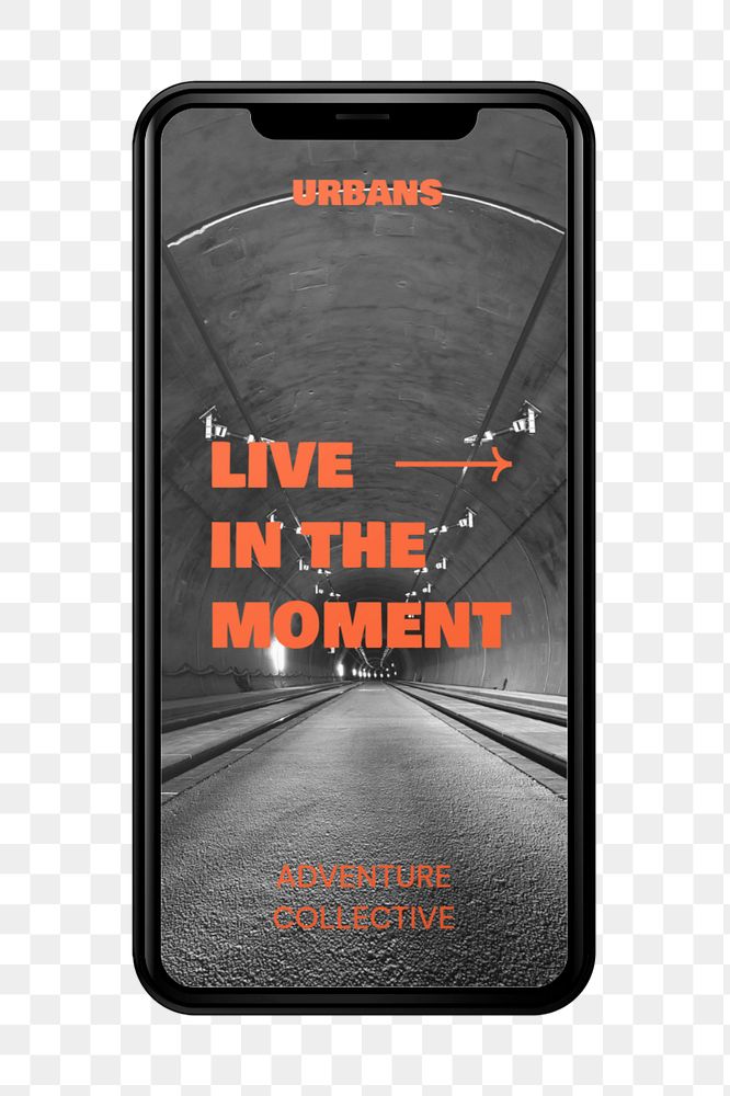 Mobile phone screen mockup, realistic digital device