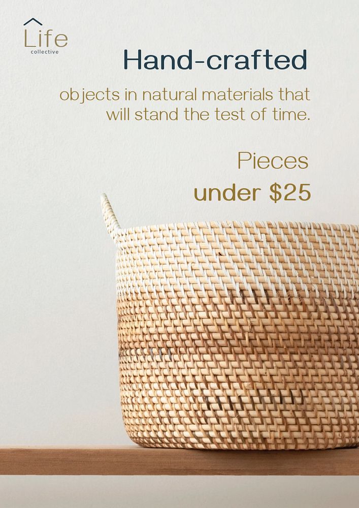Sustainable product poster template, editable design