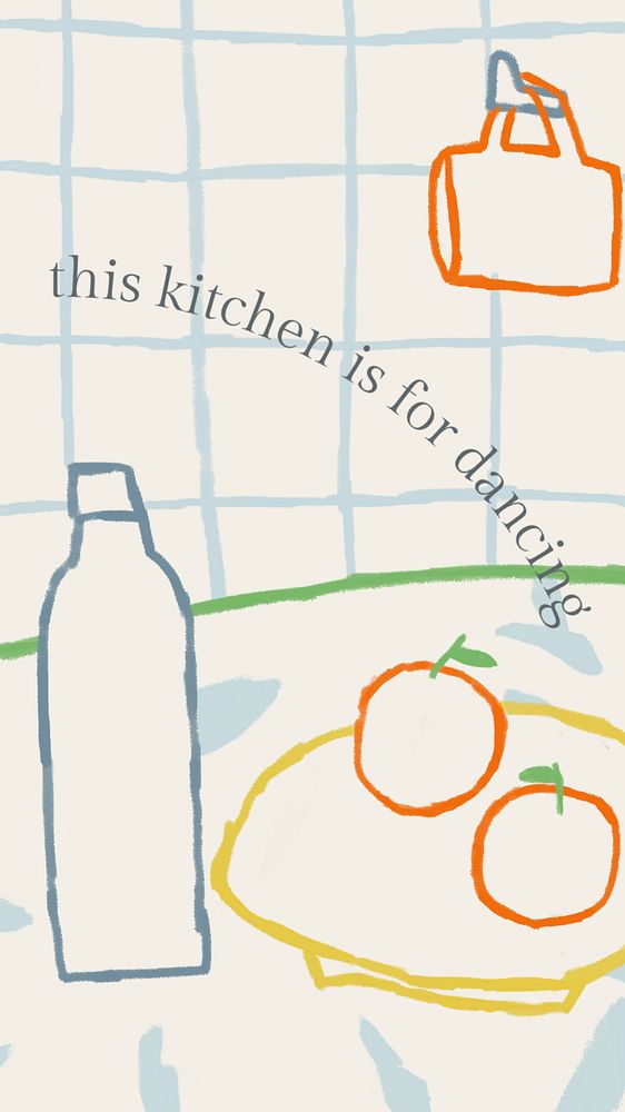 Kitchen fun quote Facebook story template, editable design