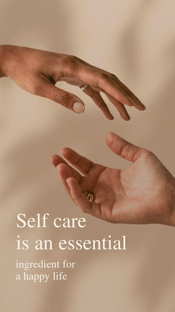 Self-care aesthetic Instagram story template