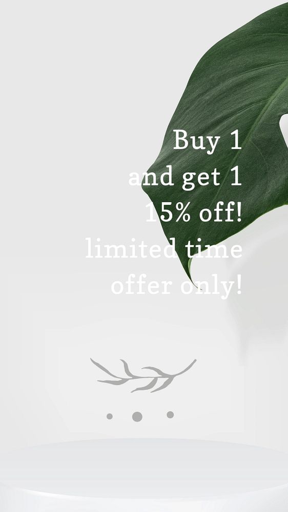 Limited promotion Instagram story template, aesthetic 3D product backdrop