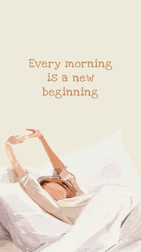 Good morning instagram story template, aesthetic illustration, editable text