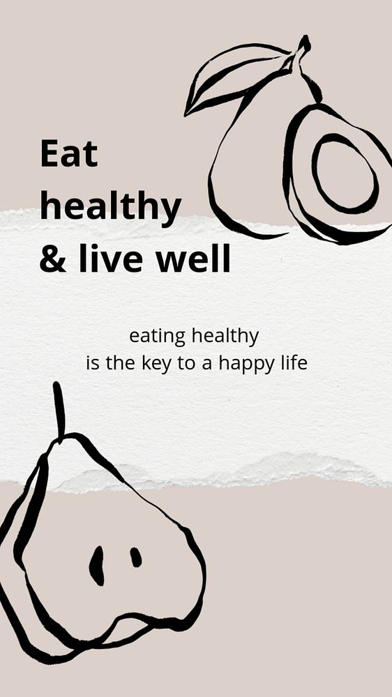 Eat healthy Instagram story template