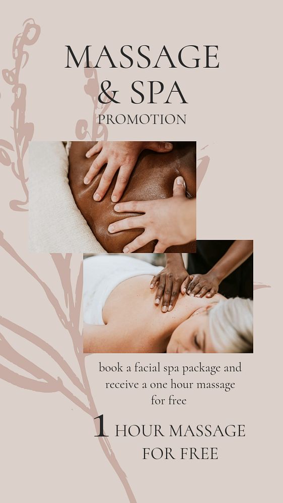 Massage spa Instagram story template