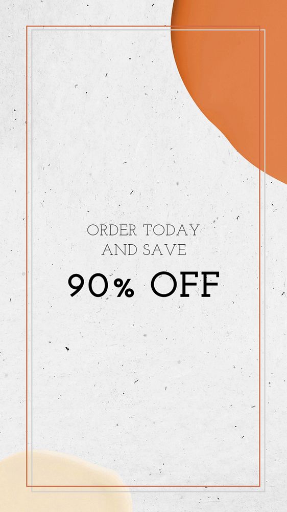 Clearance sale Facebook story template, memphis editable design