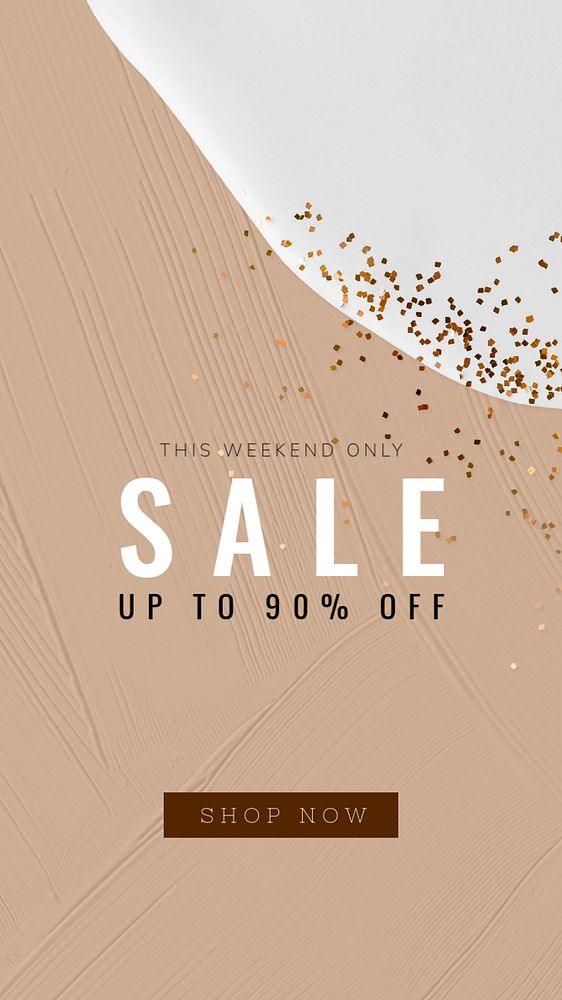 Clearance sale Facebook story template, feminine editable design