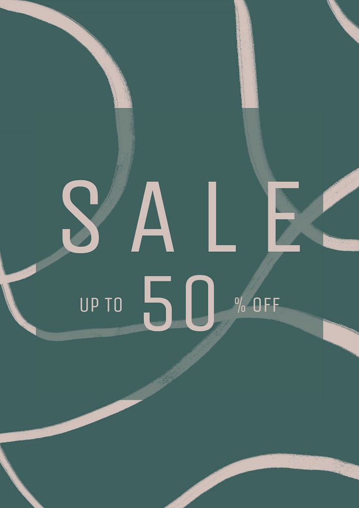 Sale aesthetic poster editable template