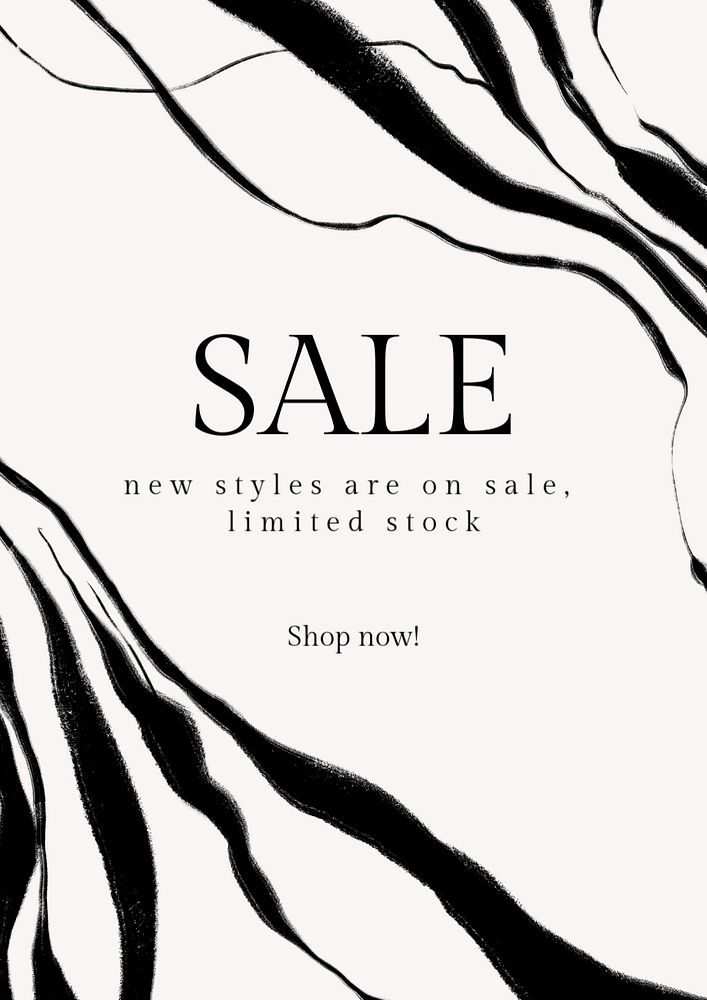 Sale aesthetic poster editable template