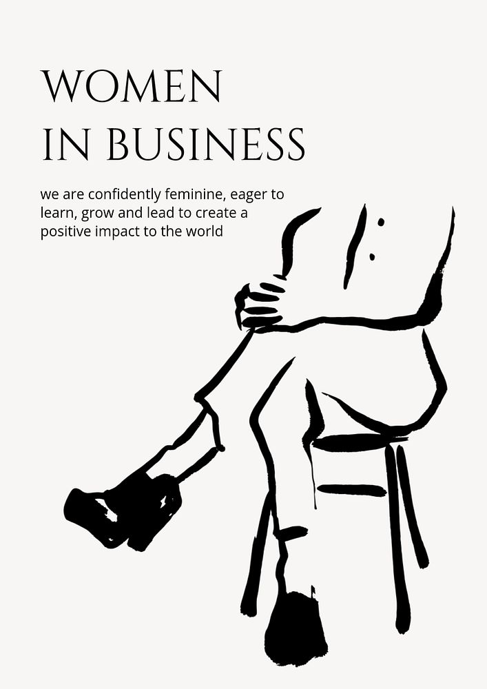 Women business poster editable template