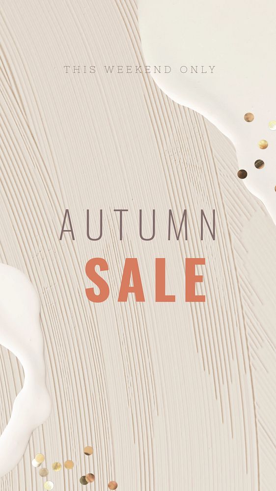 Autumn Sale Facebook story template, feminine editable design