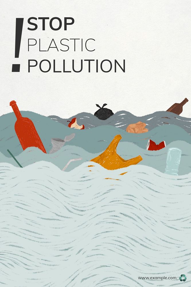 Stop pollution poster template, environmental issue, editable campaign