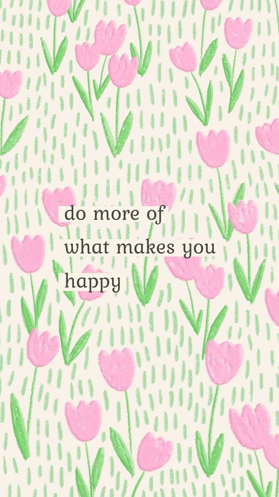 Motivational quote Instagram story template, floral editable design