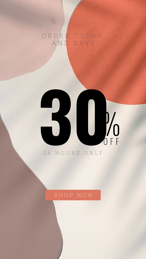 Sale Facebook story template, feminine editable design