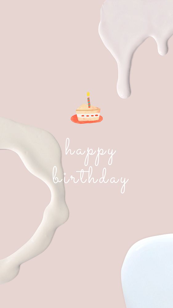 Birthday wish Instagram story template, cute editable design