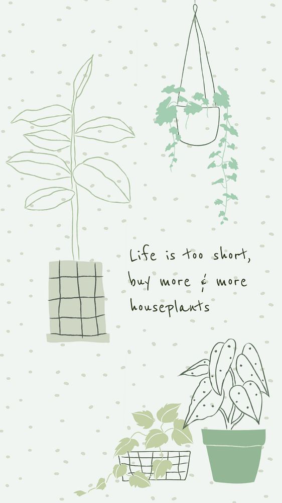 Plant quote Facebook story template, editable design