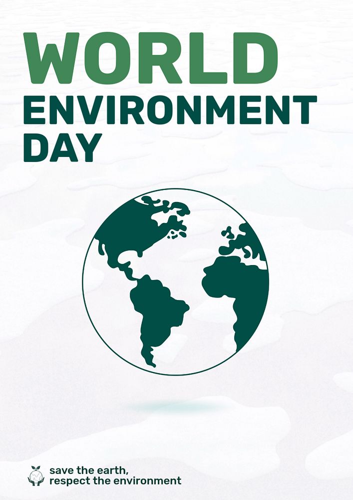 Environment poster template, editable design