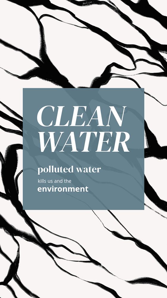 Water pollution Facebook story template