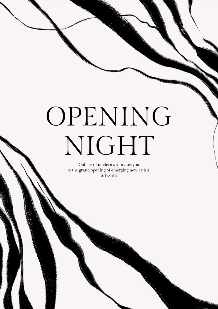 Grand opening poster template, editable design