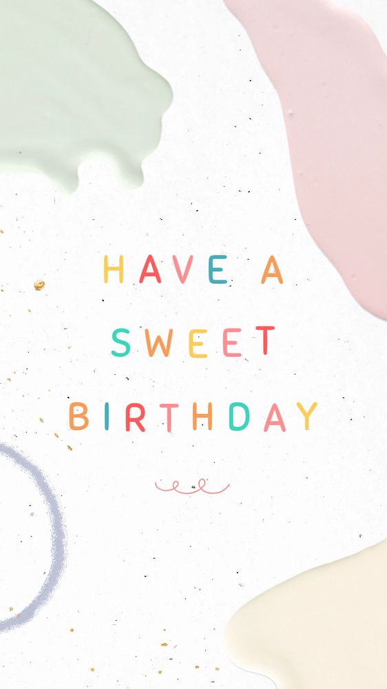 Birthday wish Facebook story template, cute editable design