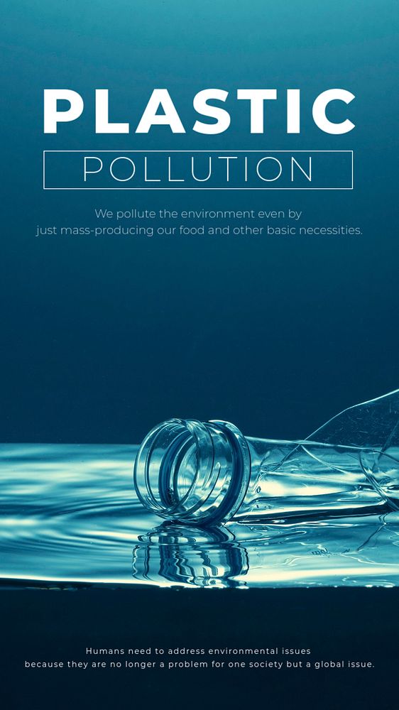 Plastic pollution Instagram story template, editable design