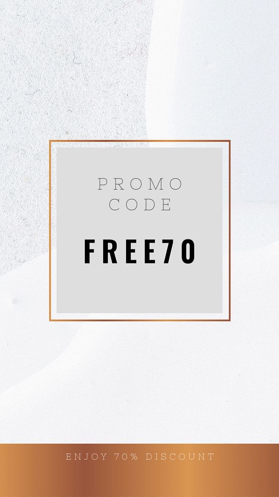 Promo code Instagram story template, luxury editable design