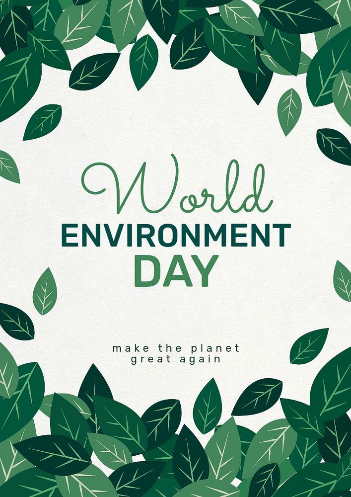 Environment poster template, editable design