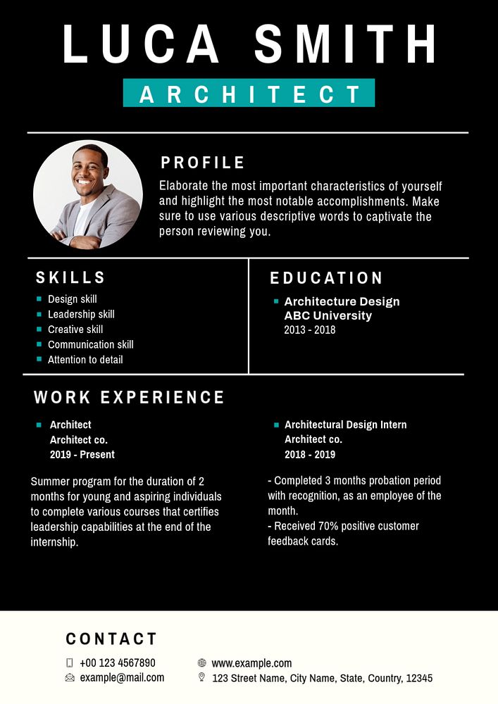 Professional CV editable template for professionals and executive level