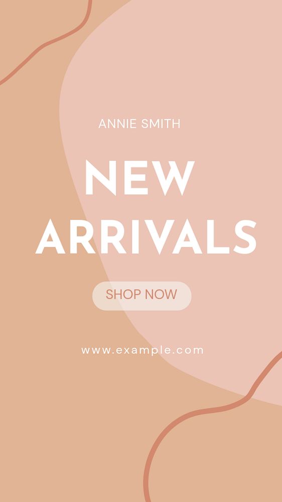 New arrivals Instagram story template, editable text on pastel design