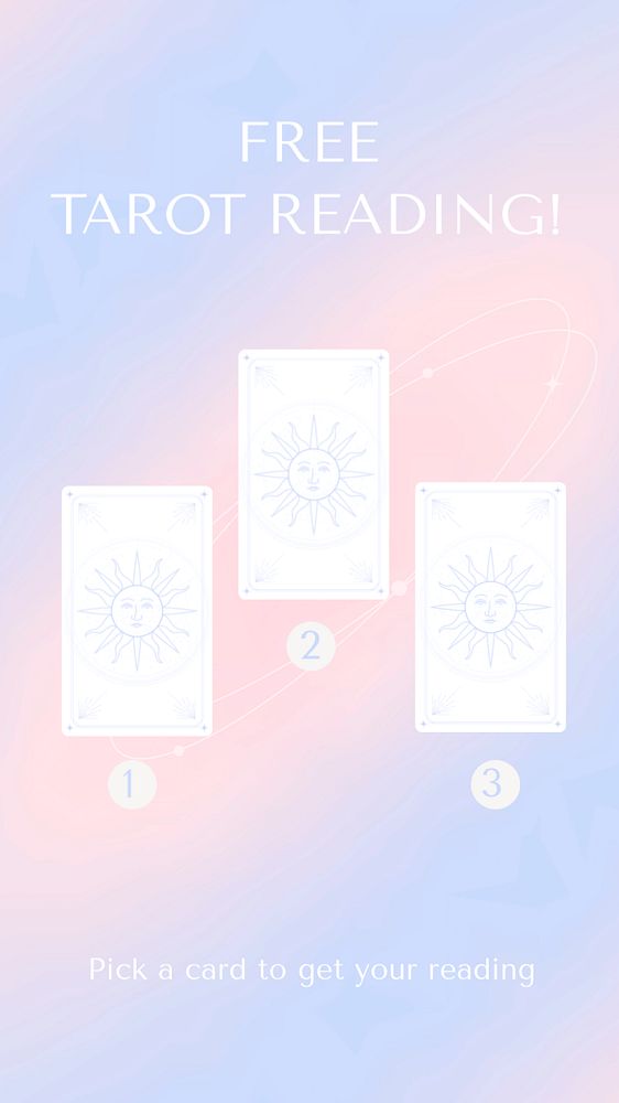 Tarot editable Instagram story template, gradient pastel design