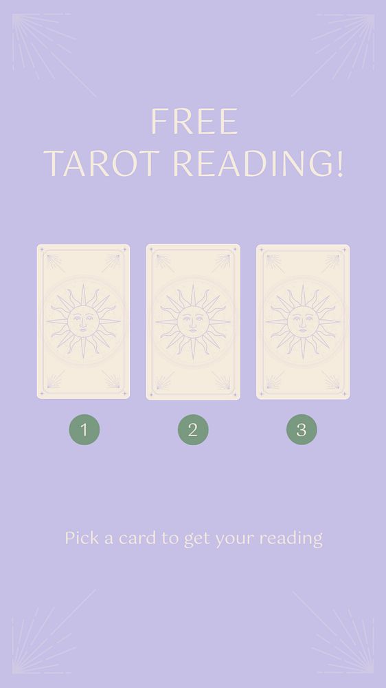 Tarot reading Instagram story template, editable aesthetic design