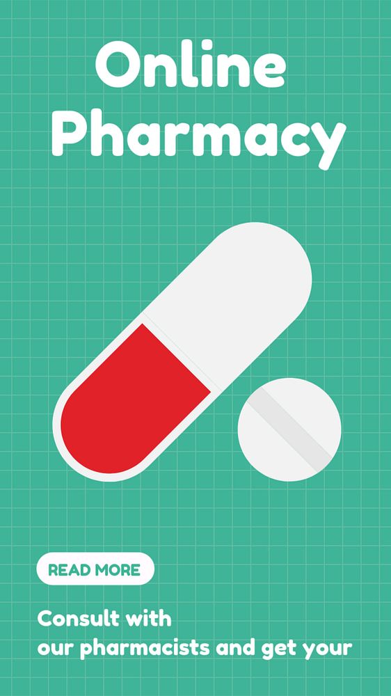 Online pharmacy Facebook story template, healthcare design