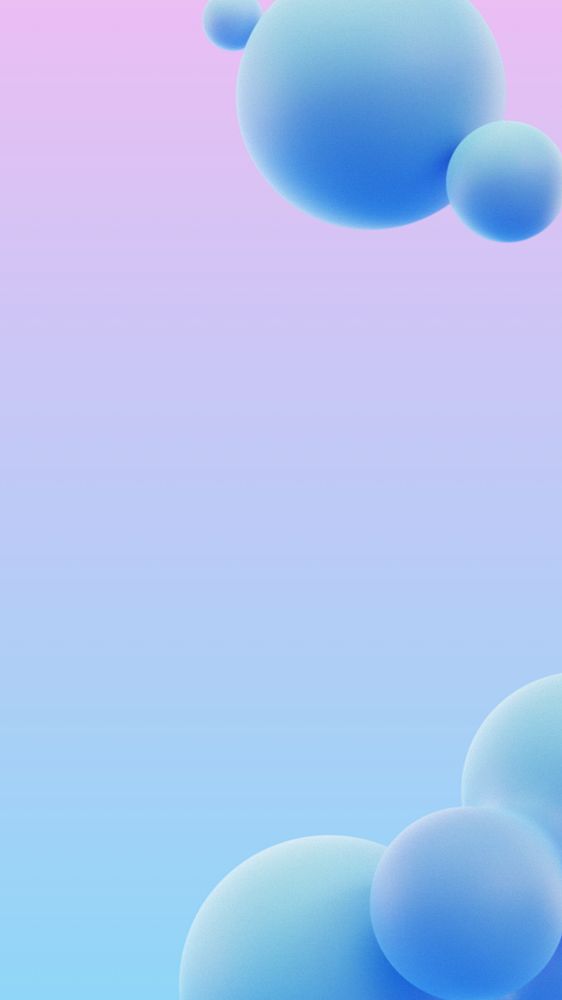 Blue liquid fluid mobile wallpaper, editable 3D gradient design