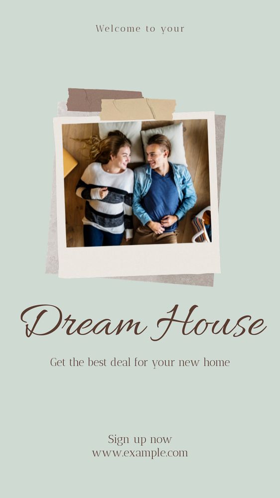 Dream house social story template, editable text