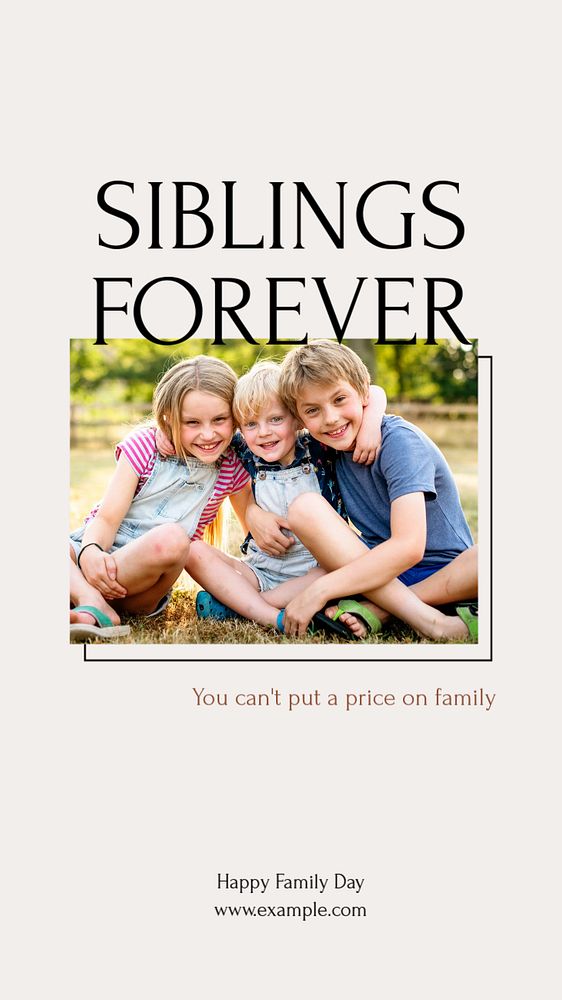 Siblings forever social story template, editable text