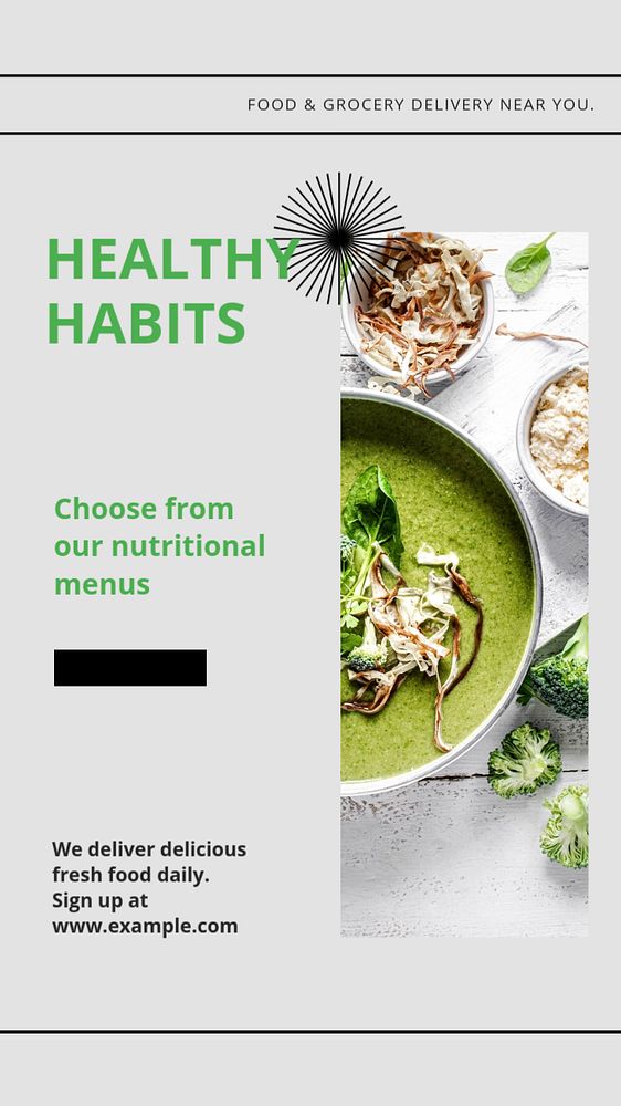 Healthy habits social story template, editable text