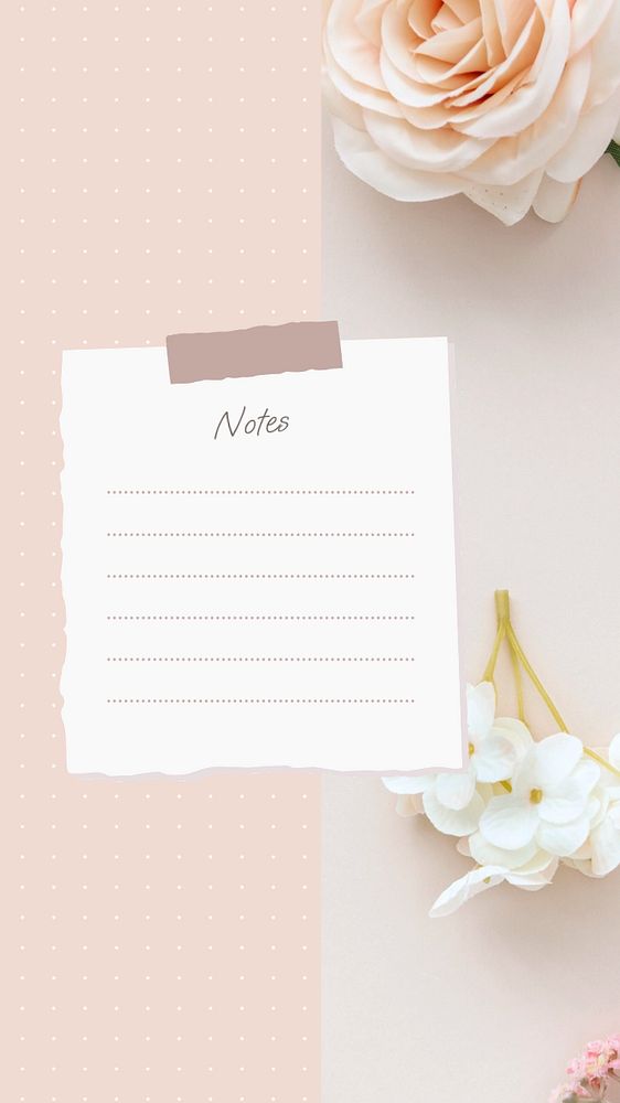 Blank notes Instagram story template, editable design