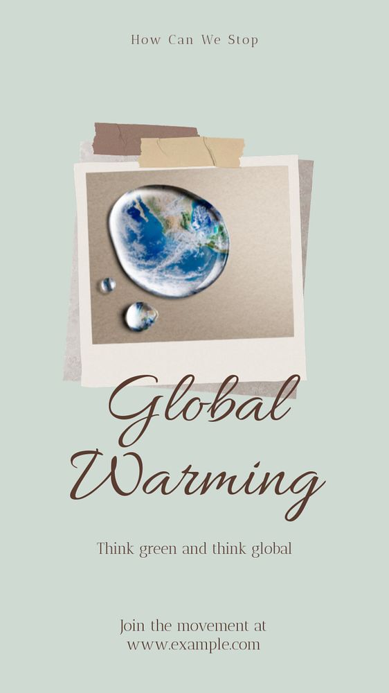 Global warming social story template, editable text