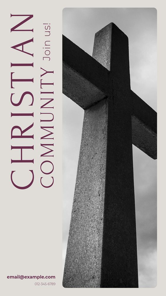 Christian community social story template, editable text