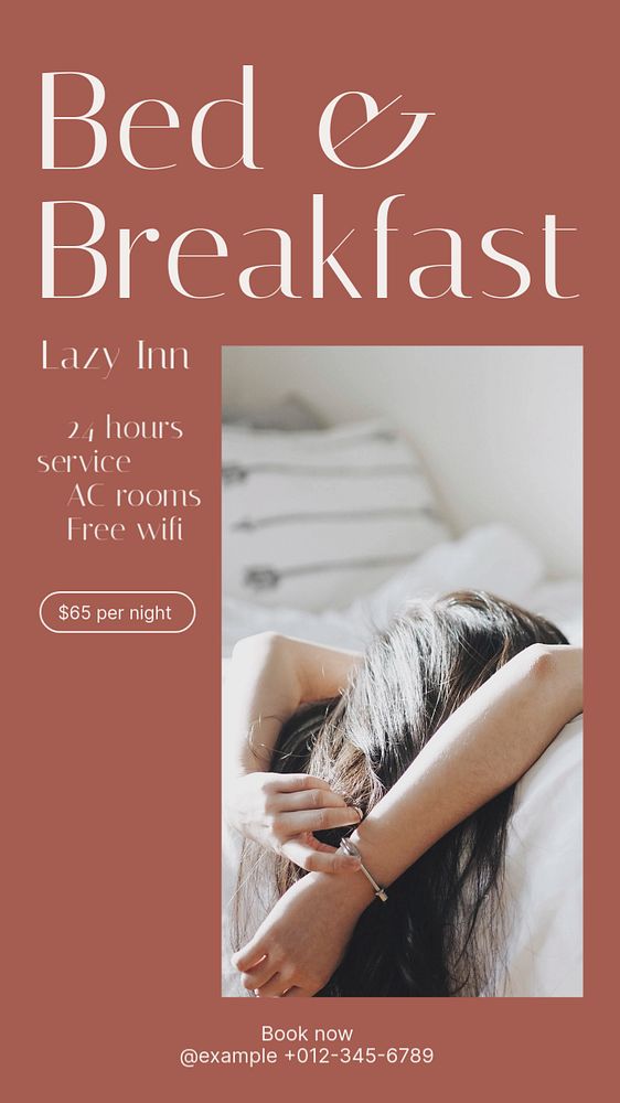 Bed & Breakfast social story template, editable text