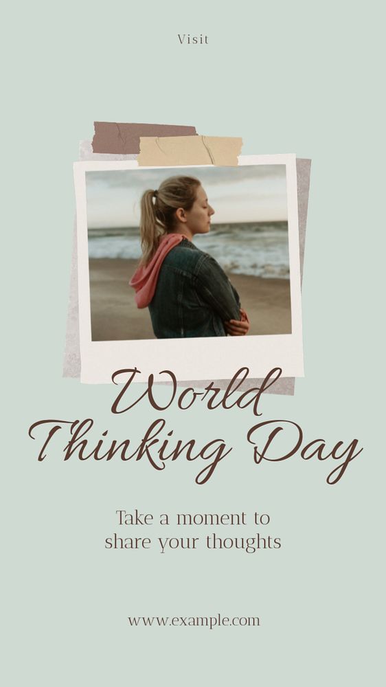 World thinking day social story template, editable text