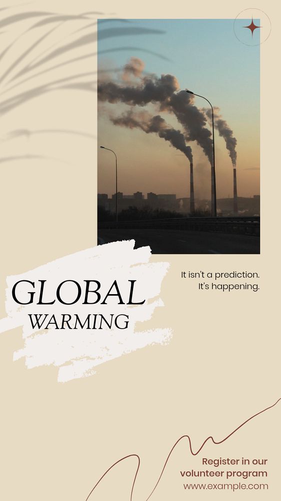 Global warming social story template, editable text