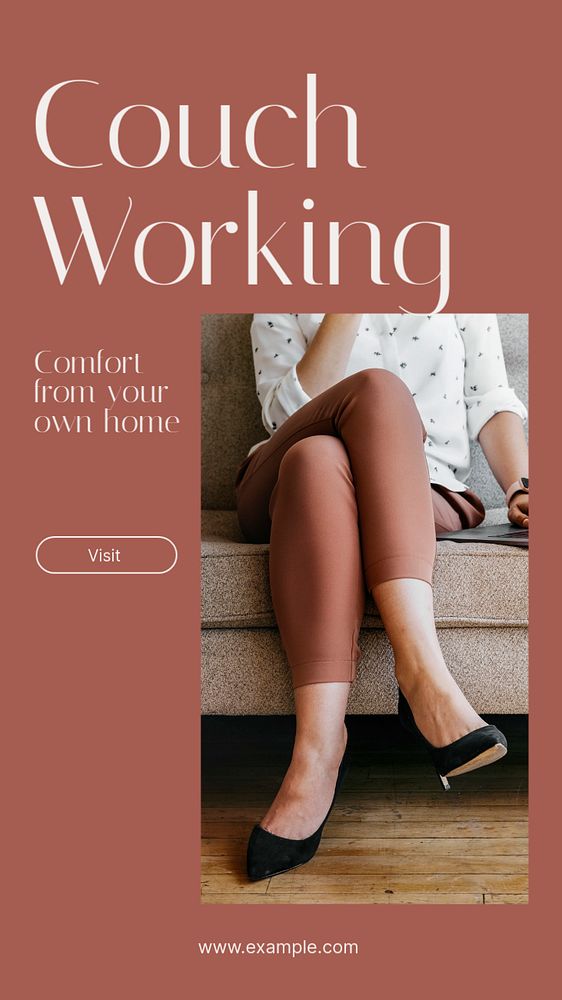 Work from home social story template, editable text