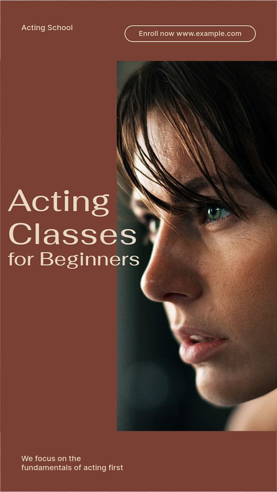 Acting class social story template, editable text